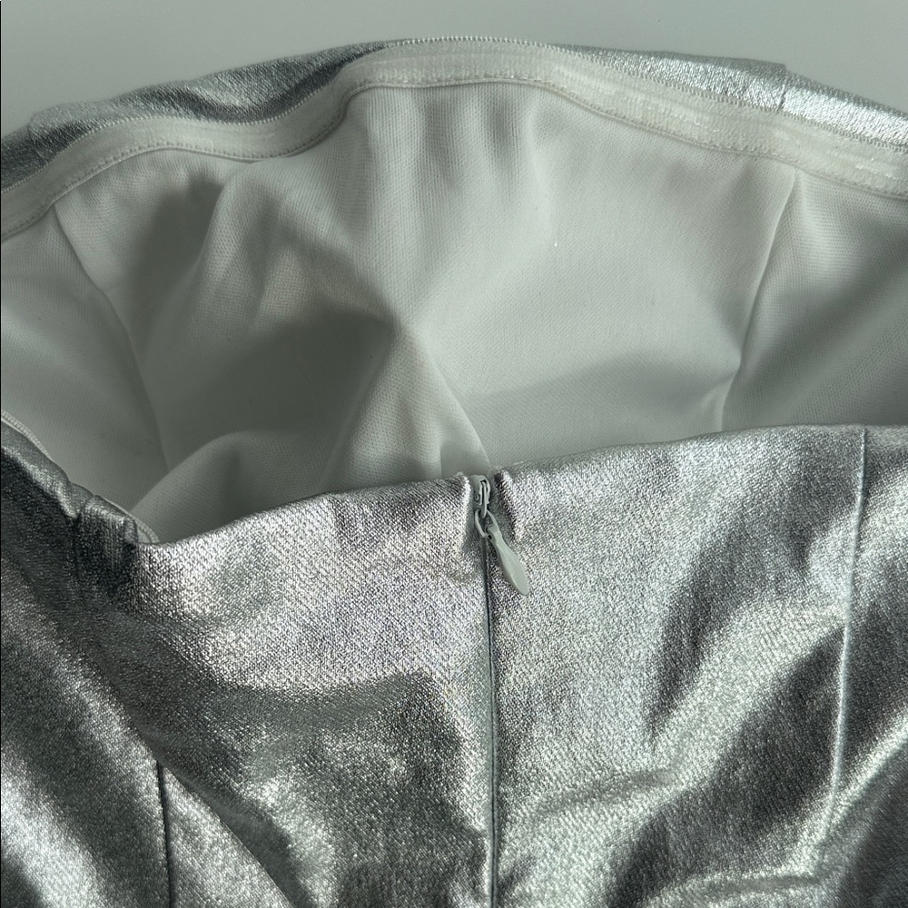 Fashion Nova Silver Strapless Bodycon Dress - Picture 7 of 7